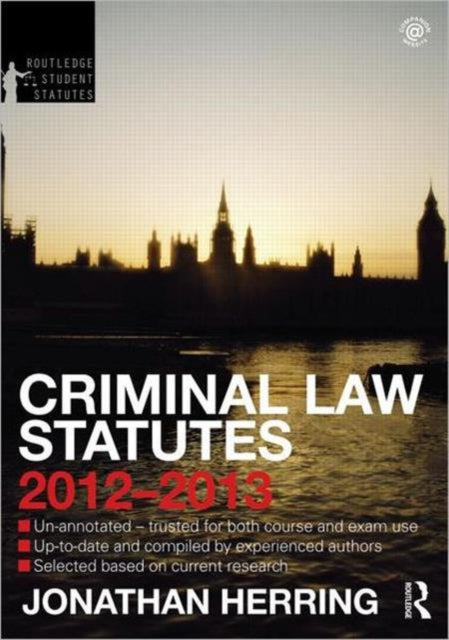 Book cover of: Criminal Law Statutes 2012-2013