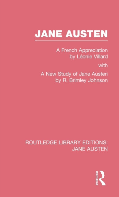 Book cover of: Jane Austen (RLE Jane Austen). By: Léonie Villard
