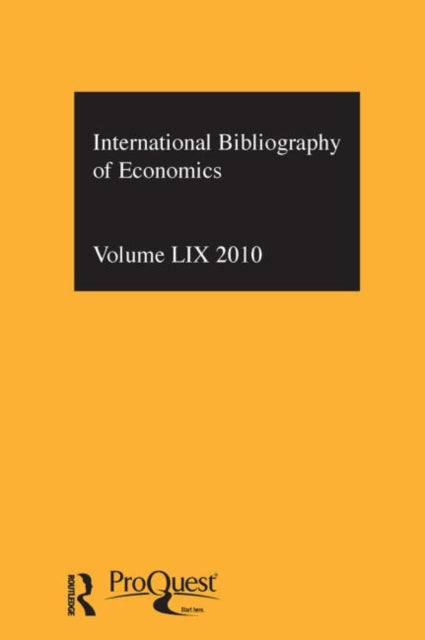 Book cover of: IBSS: Economics: 2010 Vol.59. By: British Library of Political and Economic Science Staff