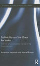 Book cover of: Profitability and the Great Recession. By: Ascension Mejorado