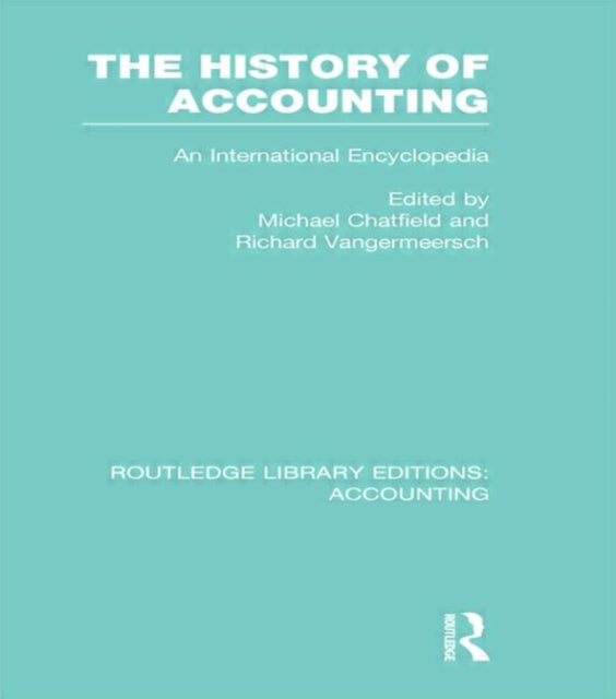 Book cover of: History of Accounting (RLE Accounting). By: Michael Chatfield