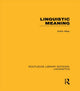 Book cover of: Linguistic Meaning (RLE Linguistics A: General Linguistics). By: Keith Allan