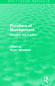 Book cover of: Frontiers of Management (Routledge Revivals). By: Roger Mansfield