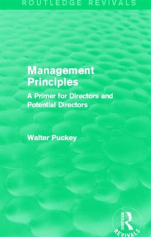 Management Principles (Routledge Revivals)