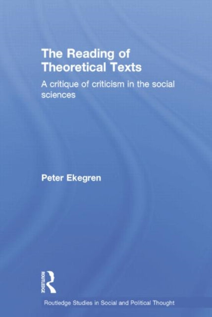 Book cover of: Reading of Theoretical Texts. By: Peter Ekegren
