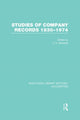 Book cover of: Studies of Company Records (RLE Accounting). By: J. R. Edwards