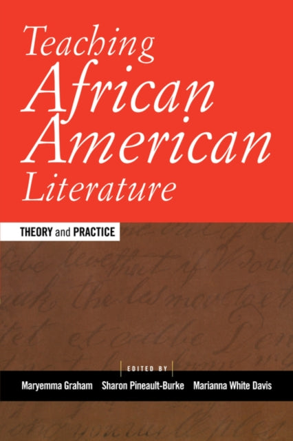 Book cover of: Teaching African American Literature. By: M. Graham