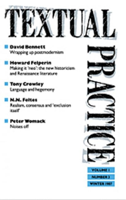 Book cover of: Textual Practice. By: Terence Hawkes