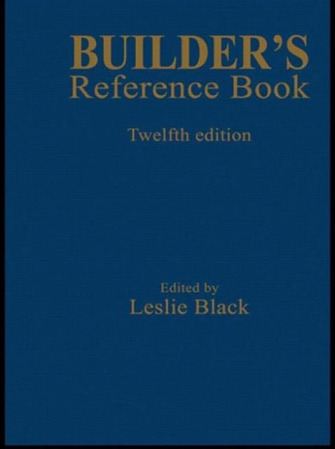 Book cover of: Builder's Reference Book. By: Mrs D Black