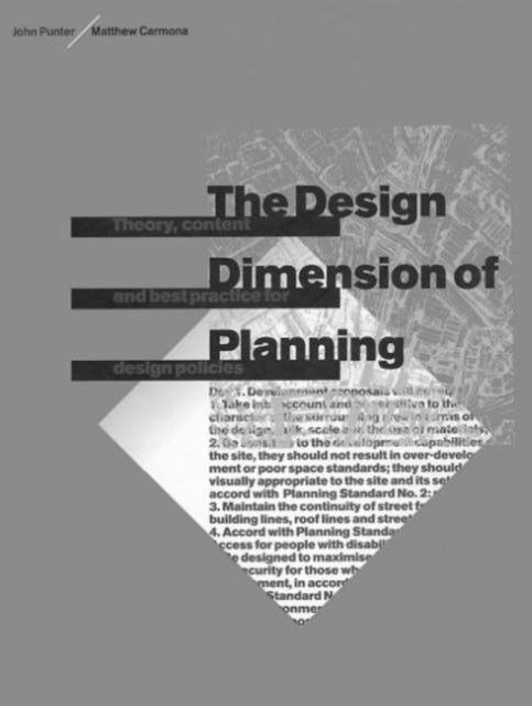 Book cover of: Design Dimension of Planning. By: Matthew Carmona