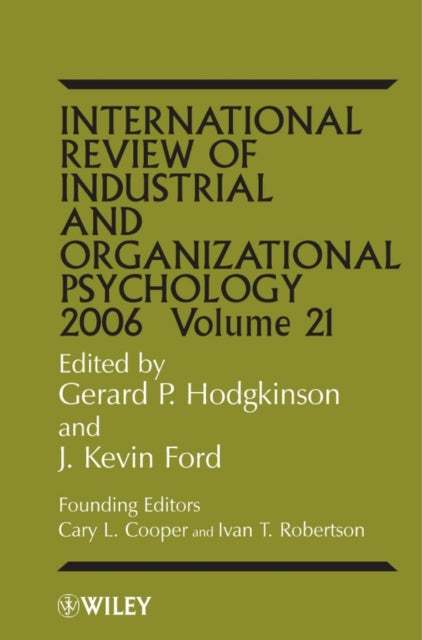 Book cover of: International Review of Industrial and Organizational Psychology 2006, Volume 21