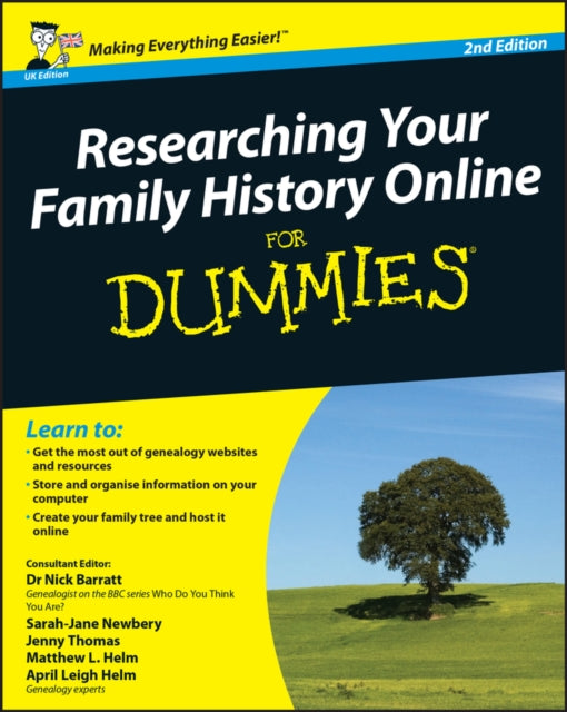 Book cover of: Researching Your Family History Online For Dummies, UK Edition