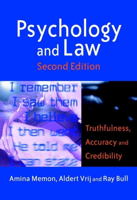Book cover of: Psychology and Law. By: Amina Memon
