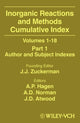 Book cover of: Inorganic Reactions and Methods, Cumulative Index, Part 1. By: Jerold J. Zuckerman