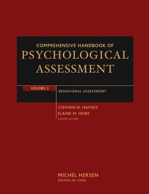 Book cover of: Comprehensive Handbook of Psychological Assessment, Volume 3