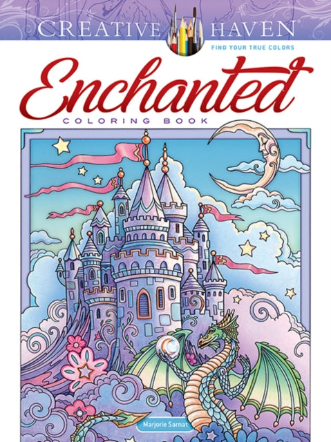 Book cover of: Creative Haven Enchanted Coloring Book. By: Marjorie Sarnat