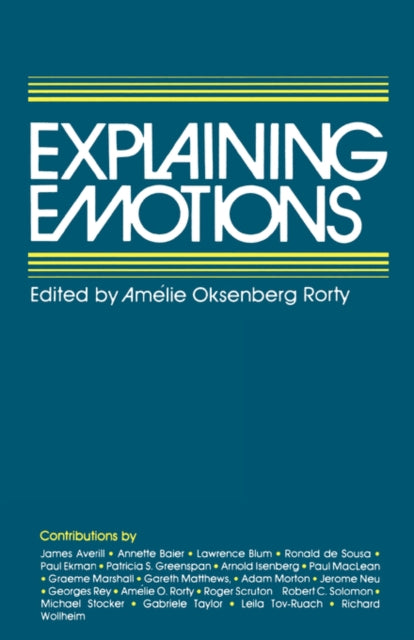 Book cover of: Explaining Emotions