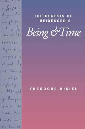 Genesis of Heidegger's Being and Time