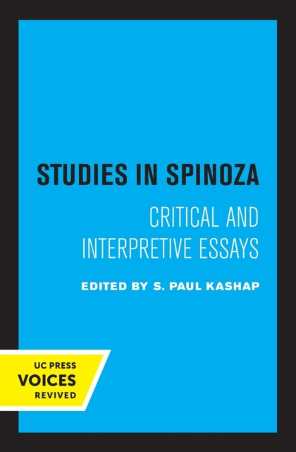 Book cover of: Studies in Spinoza. By: S. Paul Kashap