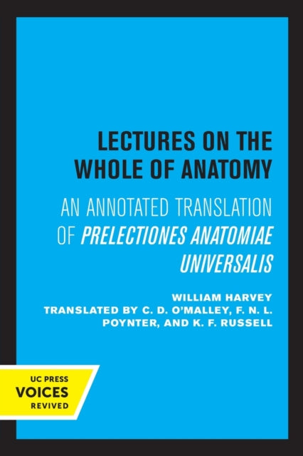 Book cover of: Lectures on the Whole of Anatomy. By: William Harvey