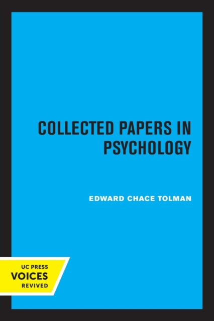 Book cover of: Collected Papers in Psychology. By: Edward Chace Tolman
