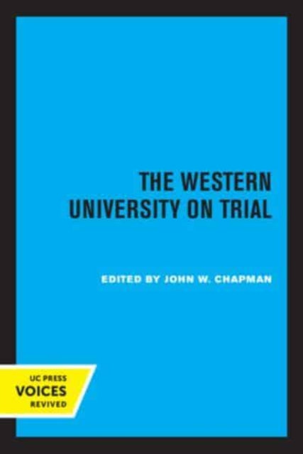 Book cover of: Western University on Trial. By: John W. Chapman