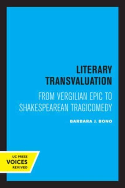 Book cover of: Literary Transvaluation. By: Barbara Jane Bono