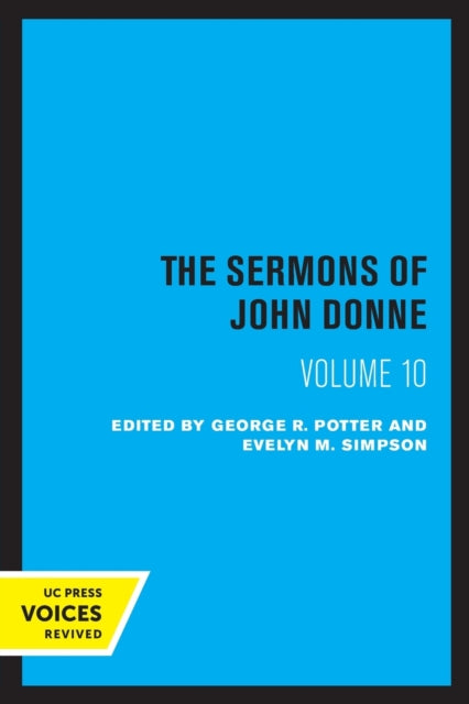 Book cover of: Sermons of John Donne, Volume X. By: John Donne