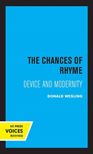 Book cover of: Chances of Rhyme. By: Donald Wesling