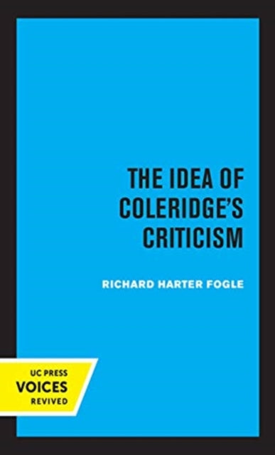 Book cover of: Idea of Coleridge's Criticism. By: Richard Harter Fogle