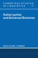 Book cover of: Italian Syntax and Universal Grammar. By: Guglielmo Cinque