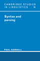 Book cover of: Syntax and Parsing. By: Paul Gorrell