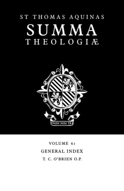 Book cover of: Summa Theologiae Index: Volume 61. By: Thomas Aquinas