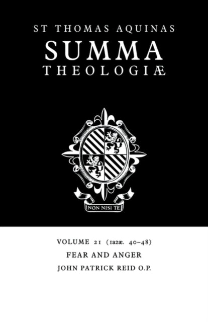 Book cover of: Summa Theologiae: Volume 21, Fear and Anger. By: Thomas Aquinas