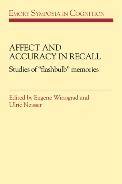 Book cover of: Affect and Accuracy in Recall