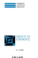 Book cover of: Subjects of Experience. By: E. J. Lowe