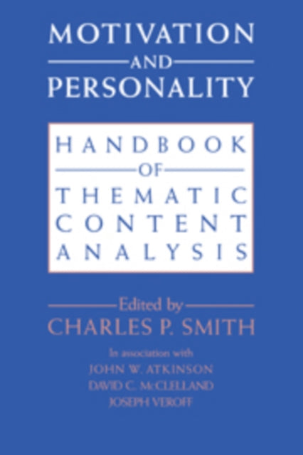 Book cover of: Motivation and Personality. By: Charles P. Smith