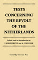 Book cover of: Texts Concerning the Revolt of the Netherlands. By: E. H. Kossman