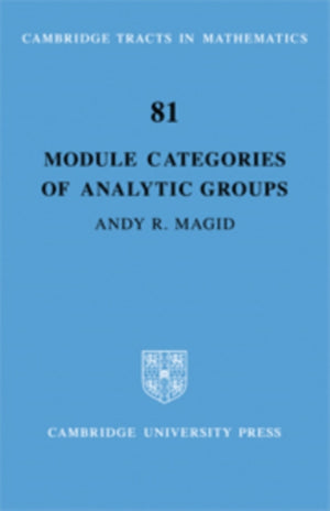 Module Categories of Analytic Groups