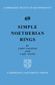 Book cover of: Simple Noetherian Rings. By: John Cozzens