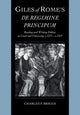 Book cover of: Giles of Rome's De regimine principum. By: Briggs, Charles F.
