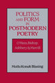 Book cover of: Politics and Form in Postmodern Poetry. By: Mutlu Konuk Blasing