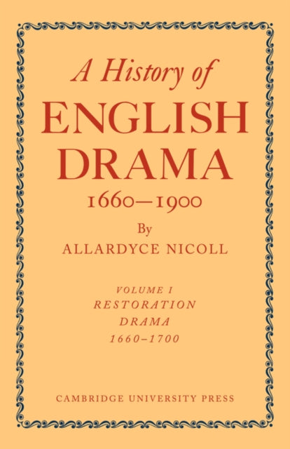 History of English Drama, 1660–1900
