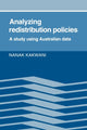 Book cover of: Analyzing Redistribution Policies. By: Nanak Kakwani