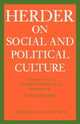 Book cover of: J. G. Herder on Social and Political Culture. By: J. G. Herder