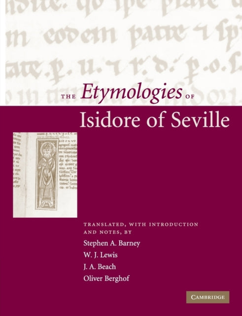 Book cover of: Etymologies of Isidore of Seville. By: Saint Isidore of Seville