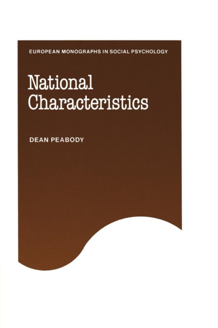 Book cover of: National Characteristics. By: Dean Peabody