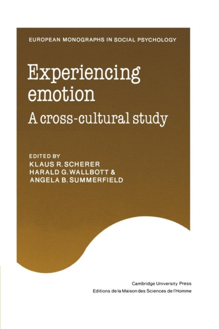Book cover of: Experiencing Emotion. By: Klaus R. Scherer