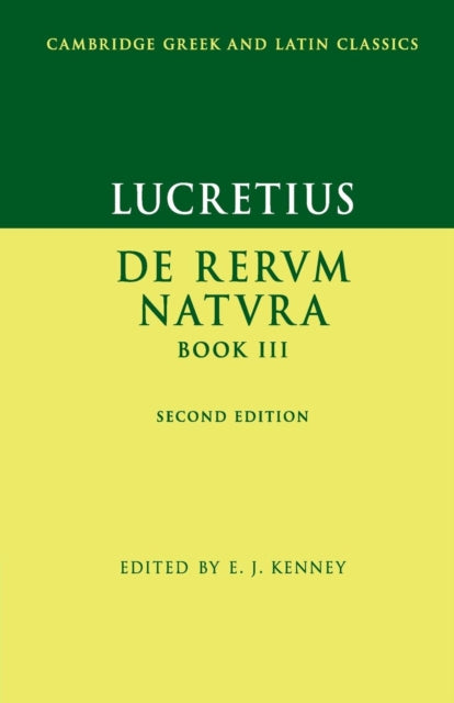 Book cover of: Lucretius: De Rerum NaturaBook III. By: Titus Lucretius Carus