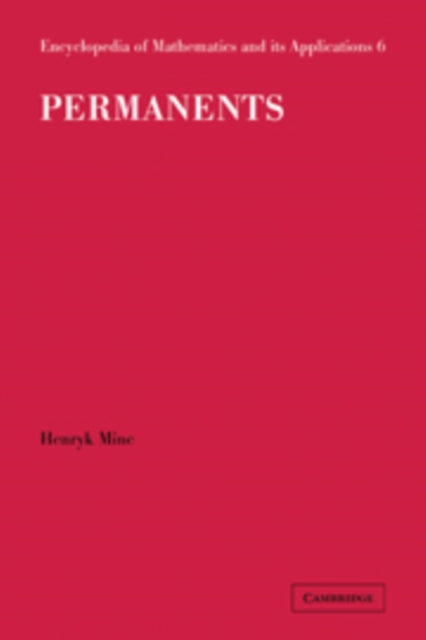 Book cover of: Permanents. By: Henryk Minc